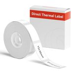 NIIMBOT Thermal Labels(0.59" x 1.18") Printer Sticker Paper with Self-Adhesive for D11/D110/D101 Label Maker,1 Roll of 210 (White)