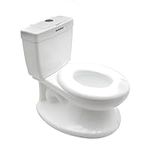 HTTMT- Potty Training Toilet with Life-Like Flush Button & Sound for Toddlers Kids, White [P/N: ET-BABY004-WHITE]