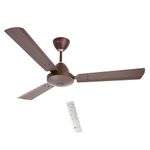 Casa Copenhagen Designed In Denmark,Ignite Collection 1200mm BLDC Motor 5 Star Rated Ceiling Fans with Remote | High Air Delivery Fan and LED Indicators, Energy Saving -Flame Dark Wooden