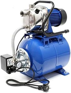 Wiltec Pompa Autoclave Uso Domestico 19 l con pressostato 1200W 3400l/h Elettropompa da Giardino