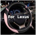 Steering Wheel Cover for Car Universal Leather Steering Wheel Cover for Women 15 inch (Pink)