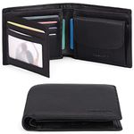 SENDEFN Men's Wallets Genuine Leather RFID Blocking Slim Trifold Wallets with Credit Cards and ID Windows & Coin Pocket