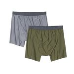 ExOfficio Men's Give-N-Go 2.0 Boxer Brief 2 Pack, Steel Onyx/Nori, XX-Large, Steel Onyx/Nori, XX-Large