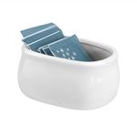 Sizikato Pure White Porcelain Sugar Packet Holder Tea Bag Bowl, 3.7 Inches