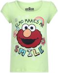 Sesame Street Girls' Modern/Fitted, Green Elmo Smile, 2T