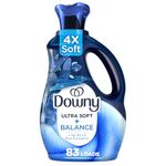 Downy Ultra Soft Fabric Softener Liquid, Balance, Crisp Rain and Blue Eucalyptus, 1.66L