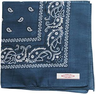 Soophen Paisley One Dozen Cowboy Bandanas (Cowboy Blue 22 X 22 in, 12-Pack)