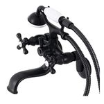 Kingston Brass KS226MB Kingston Clawfoot Tub Faucet, Matte Black