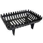 Oypla Open Fire Basket 15" Cast Iron Heavy Duty Grate Log Coal Wood