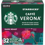 Starbucks Dark Roast K-Cup Coffee Pods - Caffè Verona for Keurig Brewers - 1 Box (32 Pods)