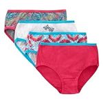 Hanes girls Comfortsoft 4 Pack Panty Briefs, Assorted, 8 US