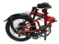 SOLOROCK 20" 8 Speed Aluminum Rockies Folding Bike - Rear Suspension V Brakes (Matt Red)