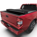 oEdRo Quad Fold Tonneau Cover Soft Four Fold Truck Bed Covers Compatible for 2014-2020 Toyota Tundra 5.5' Bed, Styleside (Incl. Utility Track Bracket Kit)