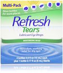 2.17 fl oz. Refresh Tears Lubricant Eye Drops, Moisture Drops for Dry Eyes. 4- .5 fl oz. Bottles and 1- .17 fl oz Bottle