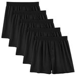 5Mayi Mens Boxers Mens Underwear for Men Pack Boxer Shorts Underwear Man Pack of 5 Black M
