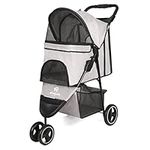 Wedyvko Pet Stroller for Small Dogs Medium Dogs 15kg, Dog Pram Ultra Light - only 5.4 kg, Dog Stroller Pet Pram with 3 Wheel Foldable/Storage Basket/Cup Holder