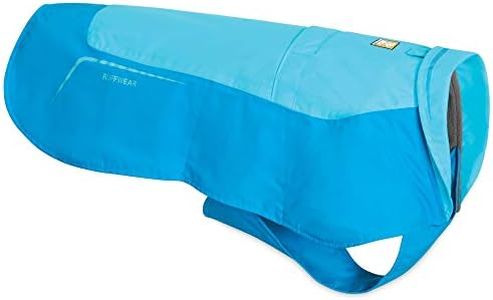 RUFFWEAR Vert Jacket for Dogs, Waterproof Dog Coat – Blue Atoll, XX-Small