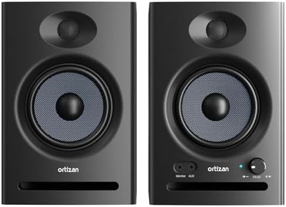 Ortizan C7 Dual-Mode 2.0 Studio Monitors, Active Monitor Speakers for Near Field Music Production, Bluetooth 5.3 Wireless Computer PC Monitor Gaming Bookshelf Speakers(Pair, Black)