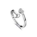 925 Sterling Silver Ring Keep Going Ring Gifts for Women (N 1/2)