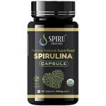 Spiruswastha Organic Spirulina Capsule | 90 Count | 65% Protein | Boosts Immunity & Energy | Preservative-Free | Vegan