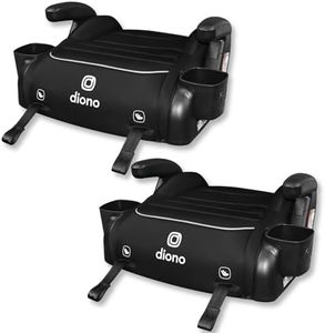 Diono Connect3 RXT Backless Booster, Pack of 2, Slim Fit 3-Across in Many Mid-Sized Sedans and SUVs, for Children from 40-120 lbs., Lightweight with Latch connectors, Black Storm