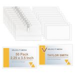 Fushing 50 Pcs Name Badges with Clip and Pin,9x5.6cm Professional Name Tag Clothes Name Labels for School Office Conference