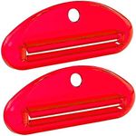 Southern Homewares Red Multi-Purpose Tube Squeezer Toothpaste Medicine Saver Pack of 2