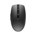 HP 710 Rechargeable Silent Mouse/6 programmable buttons/90-day Rechargeable Battery Life Track-On Glass Sensor(Graphite)