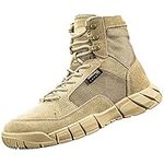 ANTARCTICA Men's Lightweight Military Tactical Boots for Hiking Work Boots, Sand, 11