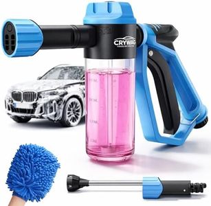 Crywag Car Wash Foam Gun for Garden Hose, Foam Cannon Kit with Microfiber Wash Mitt, Extra Nozzle, 3 Spray Modes & 50% Higher Water Pressure, Hose Foam Blaster for Cars, Trucks, RVs, Motorcycles