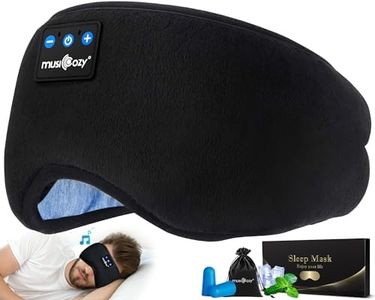 MUSICOZY Sleep Headphones Bluetooth 5.4 Headband Sleeping Eye Mask for Mom Women Men Wireless Music Earbuds Earphones for Side Sleepers Built-in HD Speakers Cool Gadgets Unique Gifts