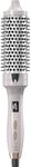 K&K Thermal Brush Heated Round Brush - Blowout Look Volumizer with 1.5 inch Heated Round for Hair Styler Tool Hair Straightener and Curler 2 in 1 Dual Voltage Temperture Contronal (Silver, 1.5 Inch)