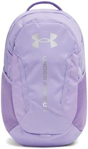 Under Armour Unisex Hustle 6.0 Backpack, (538) Transparent/Transparent/Metallic Silver, One Size Fits Most