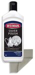 Weiman Silver Cleaner and Polish - 8 Ounce with Polishing Cloth - Ammonia Free - Polish Silver Jewelry Sterling Silver Antique Silver Gold Brass Copper and Aluminum