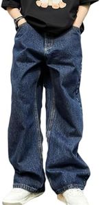 Men's Baggy Jeans Y2k Hip Hop Skater Jeans Vintage Dance Skateboard Pants Loose Fit Denim Jeans, Skateboard Pants-1, Large