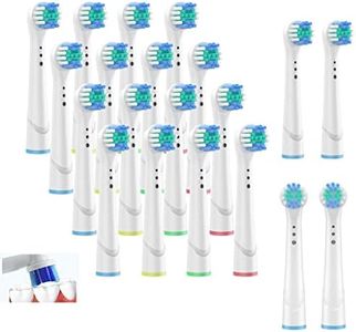 Replacement Brush Heads for Oral B, 20 Pcs Toothbrush Replacement Heads Compatible with Oral-B Brush Heads 7000/Pro 1000/9600/ 5000/3000/8000 Clean Sensitive Precision More