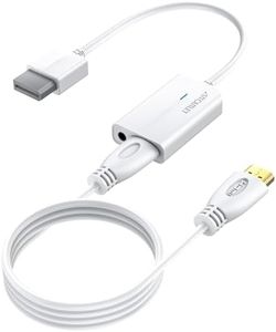 AUTOUTLET Wii Hdmi Adapter, Wii to Hdmi Converter Supports 720/1080P All Wii Display Modes, with Indicator, 20CM Extension Cable, 1.8M HDMI Cable and 3.5mm Audio Video Output Compatible with Nintendo