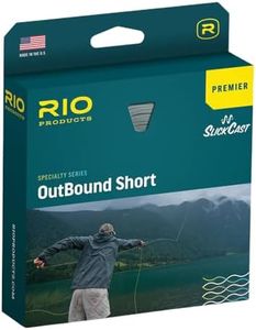 RIO PRODUCTS Premier Outbound Short Fly Fishing Line, Exceptionally Powerful, Easy to Cast Big Flies for Maximum Distance, Ultra-Slick Performance, Clear/Moss/Ivory, 100ft, WF9F