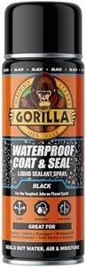 Gorilla Waterproof Black Coat & Seal Spray, 450ml – Flexible, Weatherproof Liquid Sealant | Seals out Water, Air & Moisture | For Roof Tiles, Brick, Wood, Metal, Concrete, Stone, Rubber, Plastics*
