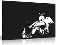 Panther Print, Large Canvas Wall Art, Quality Graffiti Prints for Walls, Beautiful Living Room Framed Artwork, Canvas Picture Fallen Angel Graffiti Art Print for Special Occasions (30 x 20 Inch)