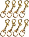 rockible 2X 4Pcs Gold Brass Scuba Diving Equipment Swivel Bolt Snap Hook Spring Dog Clip