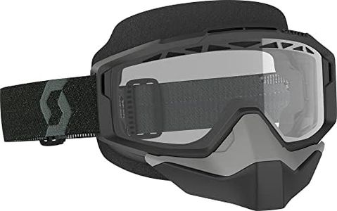 Scott Split OTG Snow Cross Unisex-Adult Snowmobile Goggles - Black/Clear/One Size