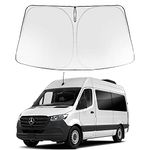 Proadsy 2024 Upgrade Front Windshield Sun Shade Foldable Sunshade Protector Custom Fit 2007-2024 Mercedes Benz Sprinter, Freightliner Cargo Crew Passenger Motorhome Accessories