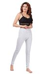 FLY FREE Plus Size High Waist Elastic Stretchable Churidar Leggings for Women Size M to 10XL White