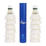 Badminton Shuttlecocks 12-Pack (All Round Feather) Duck Feather With Great Durability Stability and Balance,Suitable for Professional Training Or Family Outdoor Sports (Duck Feather)