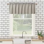 CAROMIO Bathroom Curtains Window Valance Modern Syle, Premium Seersucker Fabric Cafe Curtains Valances, Bathroom Decoration Curtains Water Repellent, Machine Washable(Taupe, 60" W x 15" L)