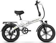 1000W Folding Electric Bike, 48V 20.8AH Large Removable Battery E-Bike, 30+MPH, 80 Miles Max Range, 20" Fat Tire Electric Bike for Adults, Adult Electric Bicycles Commute E-Bikes For Women/Men(white)