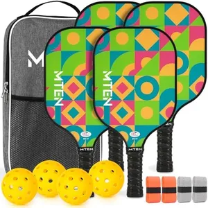 MTEN Pickleball Paddles Set of 4 for Beginners & Intermediate Players