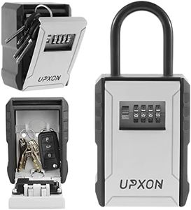 Key Lock Box, UPXON Extra Large Key Storage Box with Resettable Code, 4 Digit Combination Lock Box for Car Keys, House Keys, Weatherproof Wall Mount Key Box for Home, Hotels, Airbnb, Schools 1 Pack