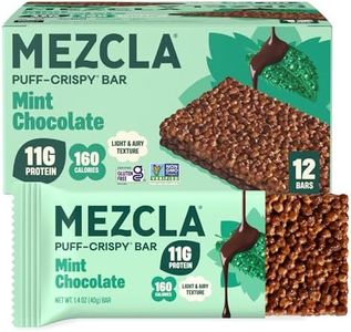 Mezcla Mint Chocolate Puff Crispy Vegan Bars, 11g Protein, 12 Bars